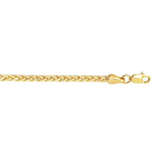 Royal Chain 14K Gold 2.7mm Diamond Cut Lite Round Wheat Chain DFR068