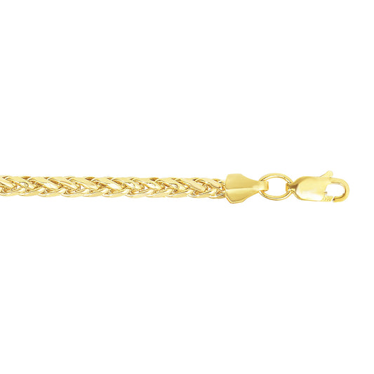 Royal Chain 14K Gold 3.15mm Diamond Cut Lite Round Wheat Chain DFR080