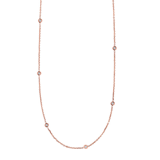 Royal Chain 14K Gold .25ct Diamonds by the Yard Necklace DGN313