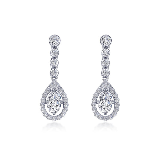 4 CTW Pear-Shaped Solitaire Stud Earrings