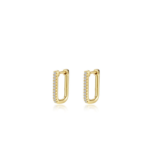 Lafonn 15mm x 11mm Rectangle Hoop Earrings
