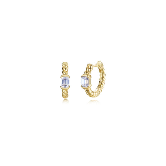 Lafonn Emerald Twist Huggie Earrings