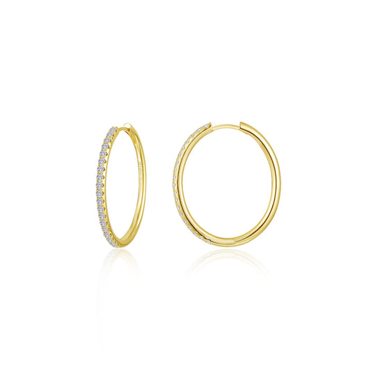 Lafonn Large Alina Oval Hoop Earrings