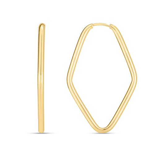 Royal Chain 14K Endless Marquise Hoops E14733