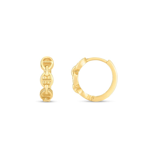 Royal Chain 14K Oval Mariner Huggies E14757