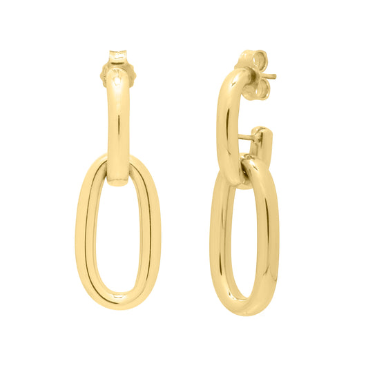 Royal Chain 14K Gold Link Drop Earrings E14973