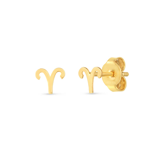 Royal Chain 14K Gold Aries Studs E15073