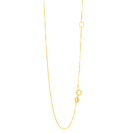 Royal Chain 14K Gold .6mm Extendable Chain EBOX040