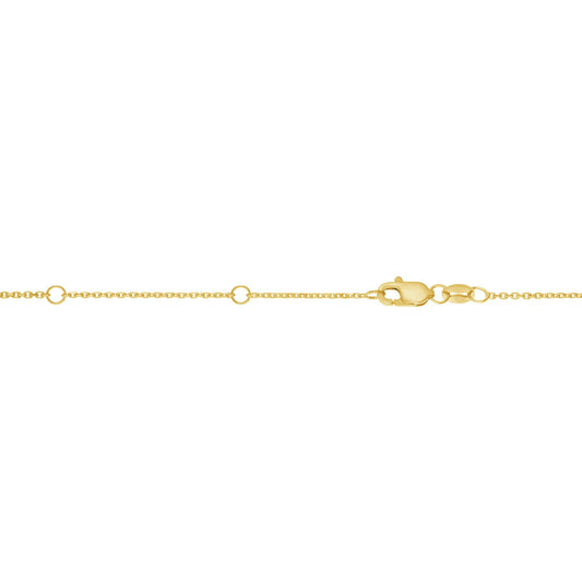 Royal Chain 14K Gold 0.87mm Double Extendable Diamond Cut Cable Chain EECAB025