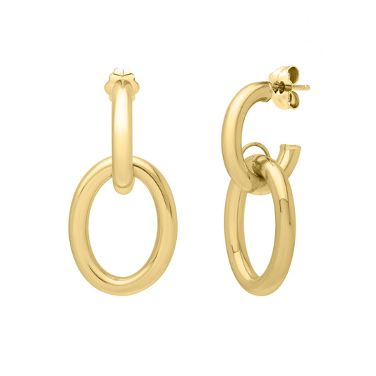 Royal Chain 14K Interlocking Link Earrings ER11166