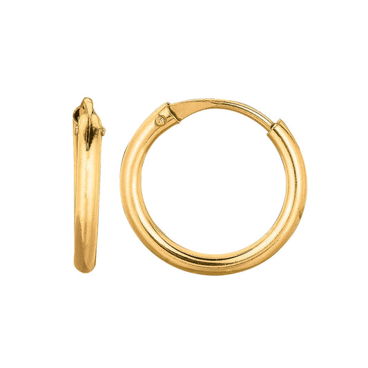 Royal Chain 14K Gold 1x10mm Endless Hoops ER1136