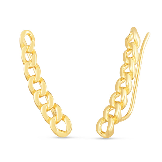Royal Chain 14K Climber Curb Earring ER13219