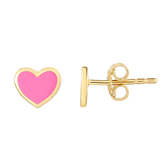 Royal Chain 14K Heart Enamel Earrings ER13480
