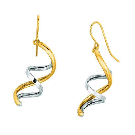 Royal Chain 14K Gold Swirl Drop Earring ER1535