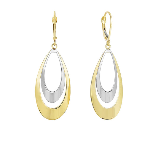 Royal Chain 14K Gold Tear Drop Dangle Earring ER3505