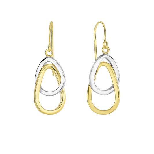 Royal Chain 14K Gold Interlocked Ovals Drop Earring ER3918