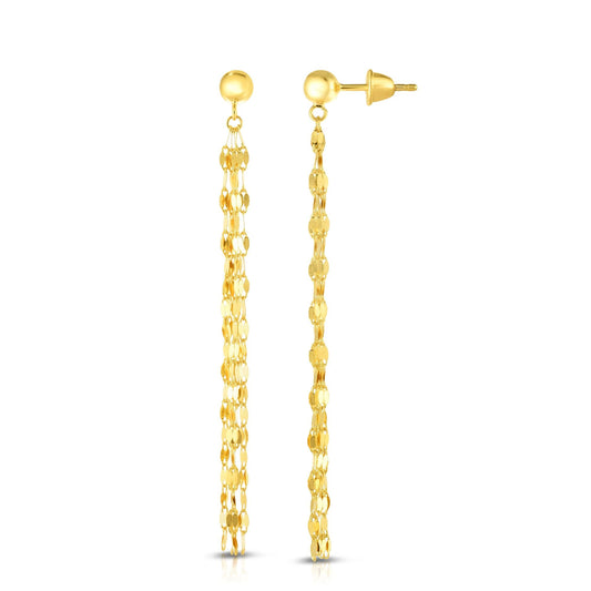 Royal Chain 14K Gold Shoulder Duster Earring ER7885