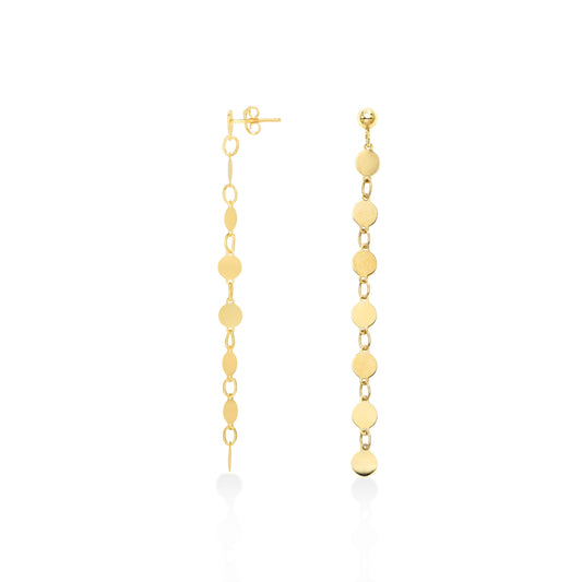 Royal Chain 14K Gold Mirror Chain Drop Earring ER8937