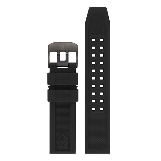 Luminox Genuine Rubber Strap, Black, 23 mm