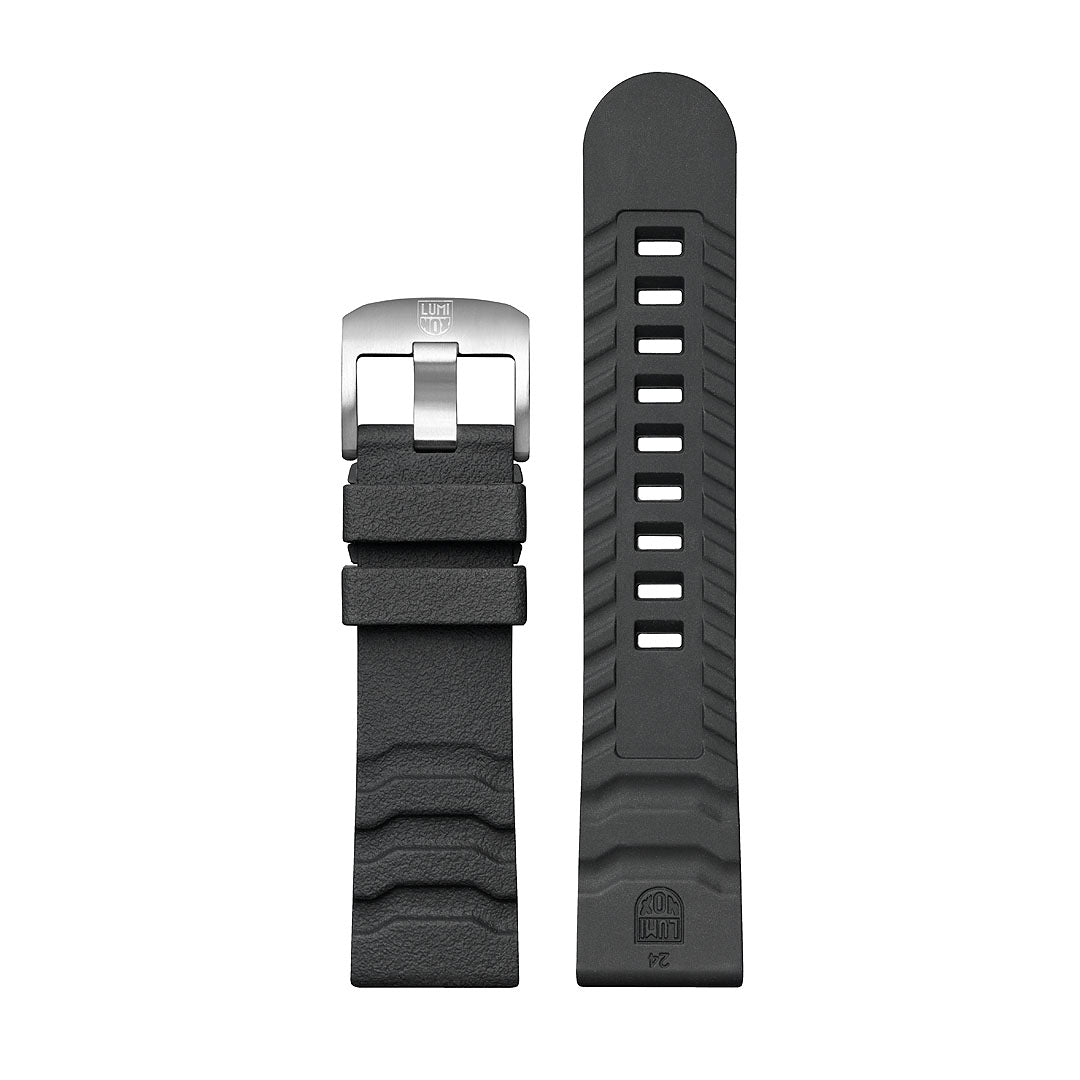 Genuine Rubber Strap, Black, 24 mm