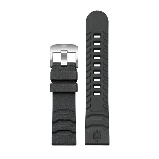 Luminox Genuine Rubber Strap, Black, 24 mm