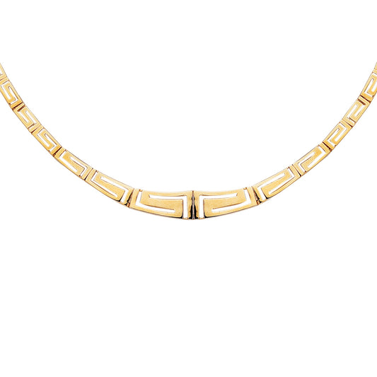 Royal Chain 14K Gold Greek Key Necklace GK8