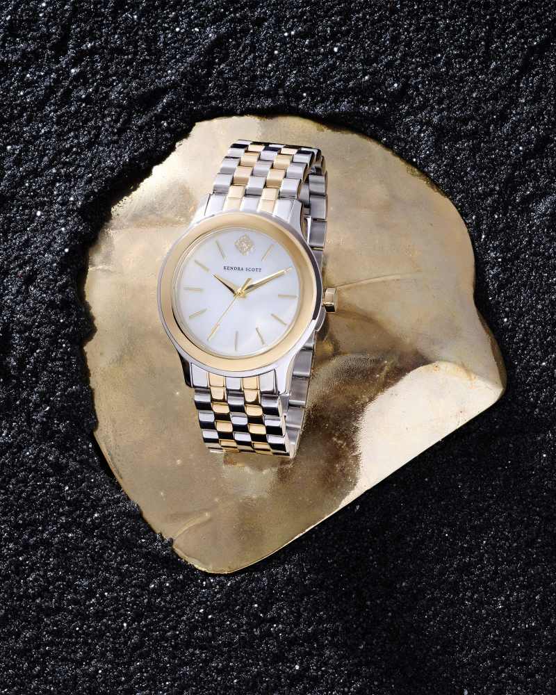 Alex Two Tone Stainless Steel 35mm Watch in Ivory Mother-of-Pearl 9608802821