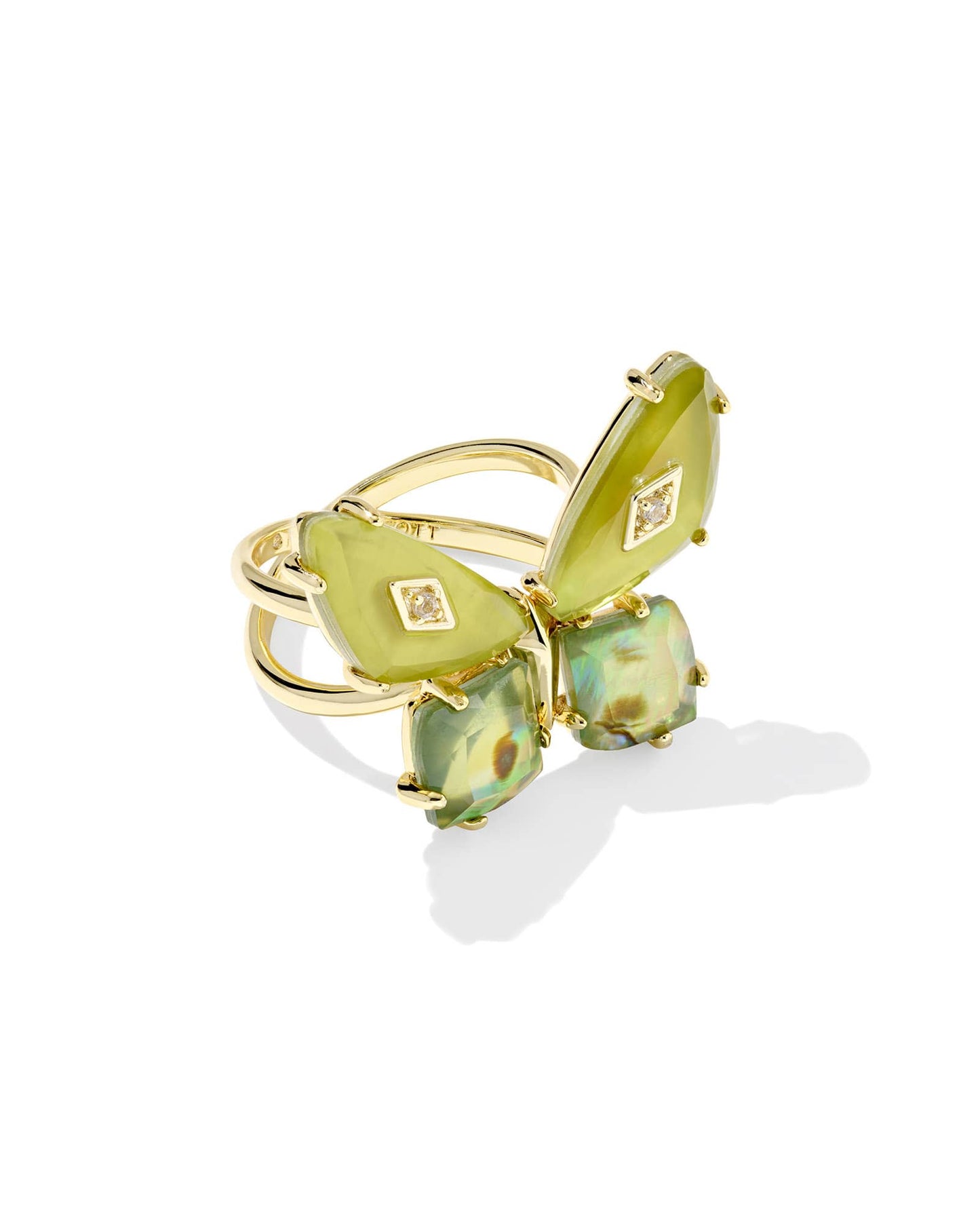 Bianca Butterfly Silver & Gold Cocktail Ring
