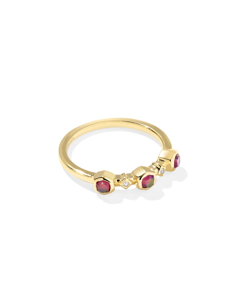 Davie Trio Sterling Silver & 18k Gold Vermeil Band Ring
