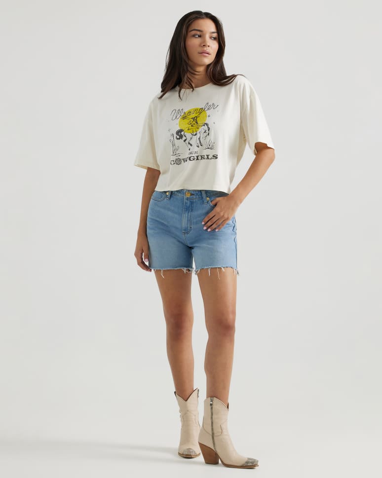 Wrangler® x Yellow Rose by Kendra Scott High Rise Cowboy Short 196458415067