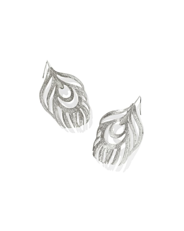 Kendra Scott Karina Vintage Silver Statement Earrings