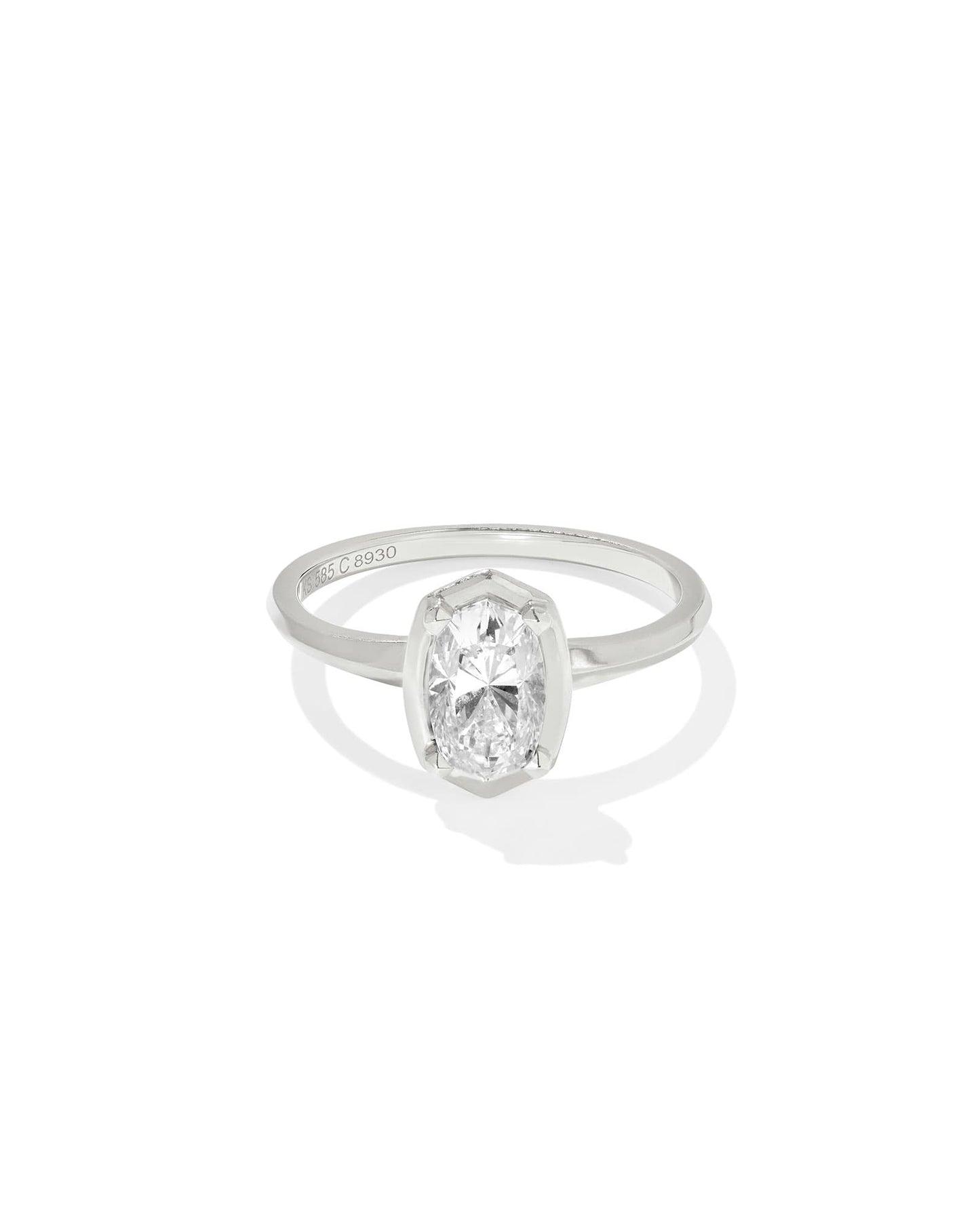 1 ct Lab Grown White Diamond Custom Elisa Statement Ring in 14k Yellow Gold & 14k White Gold