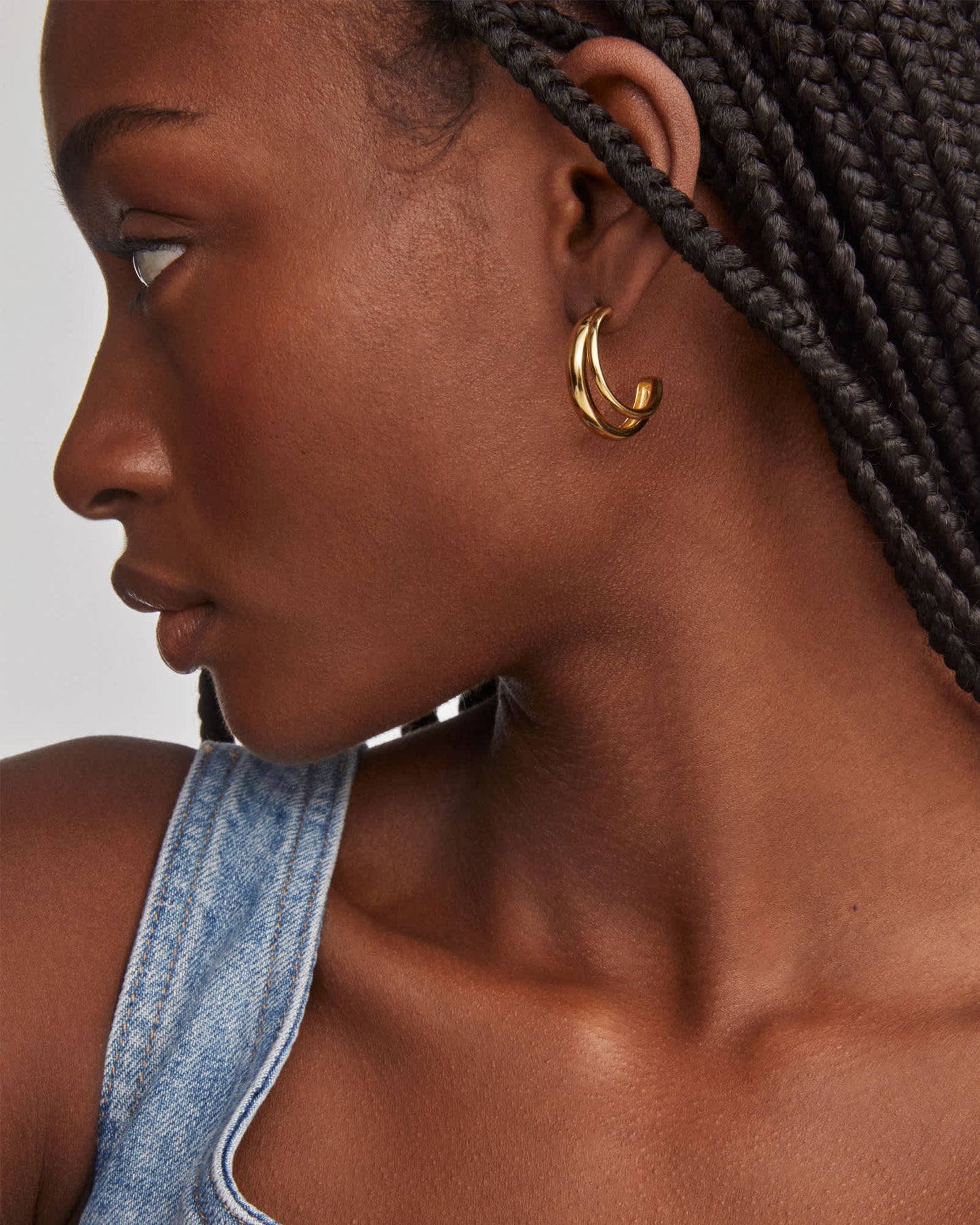 Kendra Scott Meg Double Hoop Earrings in Mixed Metal