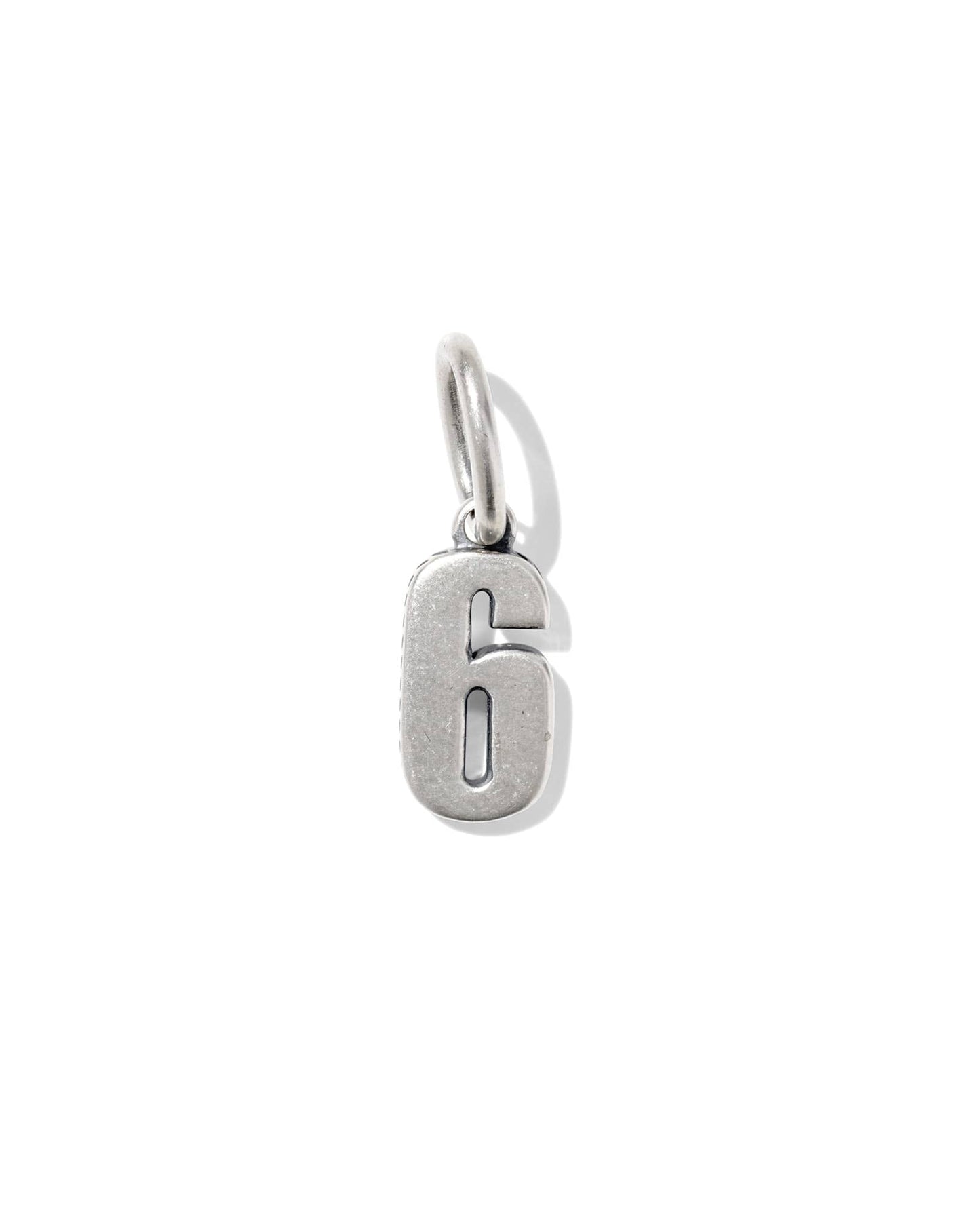 Large Metal Number 0 to 9 Oxidized Sterling Silver Charm