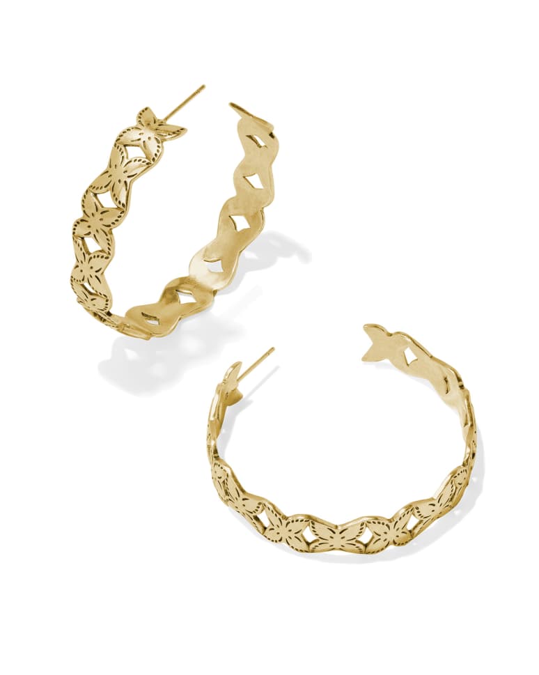 Kendra Scott Keziah Hoop Earrings in Vintage Gold