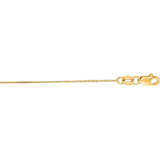 Royal Chain 14K Gold .5mm Diamond Cut Flat Cable Chain LFCAB20