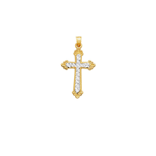 Royal Chain 14K Gold Vintage Diamond Cut Cross MD147