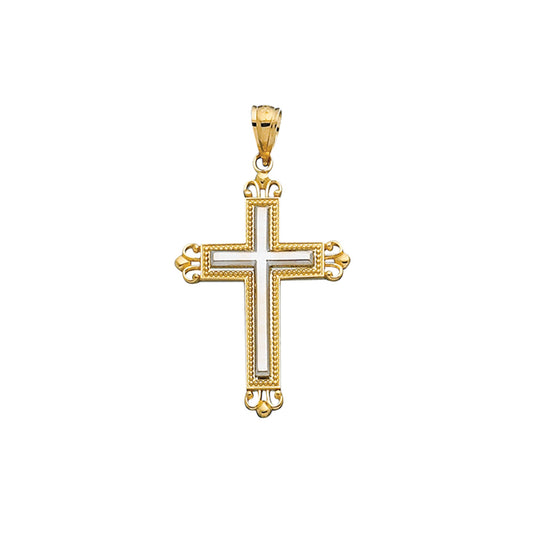 Royal Chain 14K Gold Vintage Filigree Cross MD181