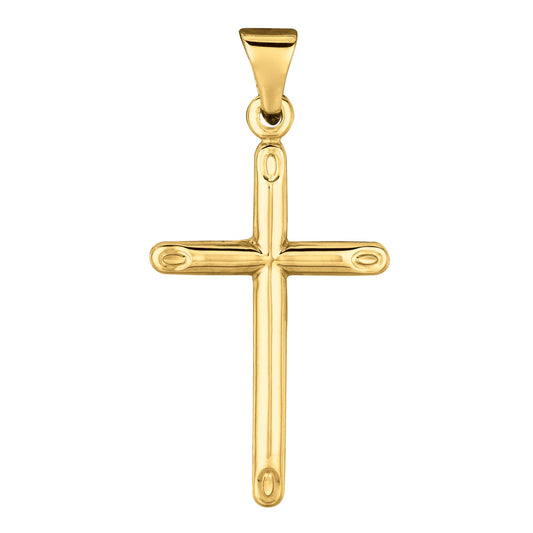 Royal Chain 14K Yellow Gold Tapered Edge Cross MD216