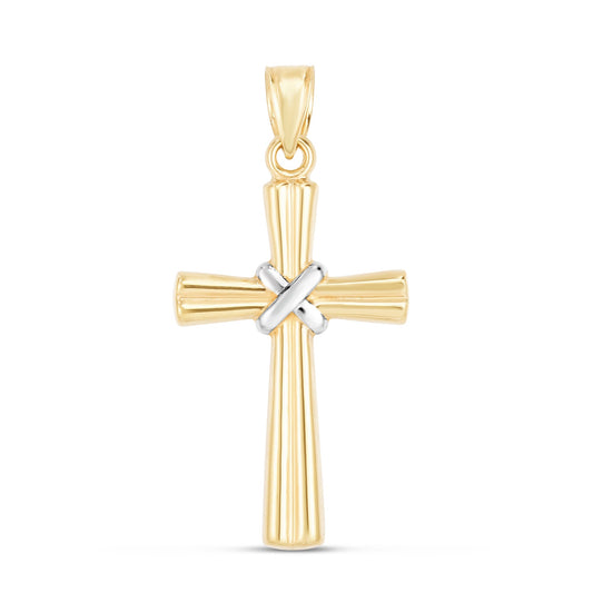Royal Chain 14K Gold X Detail Cross MD225