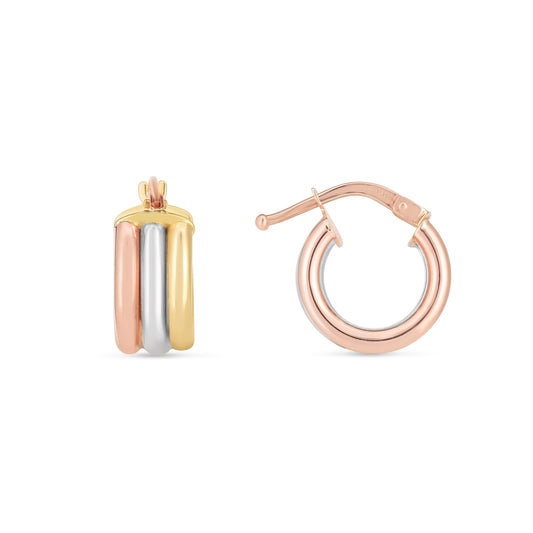 Royal Chain 14K Trilogy Hoops MER14373