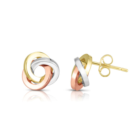 Royal Chain 14K Gold Polished Love Knot Stud Earring MER8507