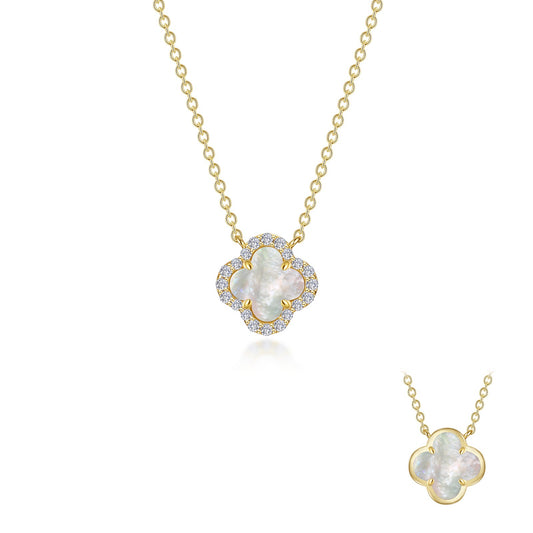 Lafonn 0.49 CTW Halo Mother of Pearl Necklace