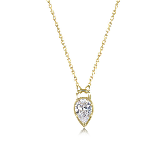 lafonn-pear-lock-necklace