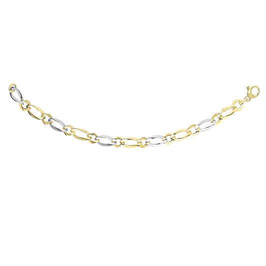 Royal Chain 14K Two-tone Gold Polished Alternating Oval & Round Link Chain N3267