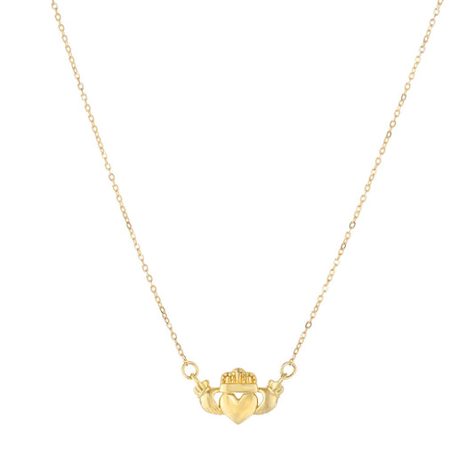 Royal Chain 14K Gold Claddagh Necklace N3649