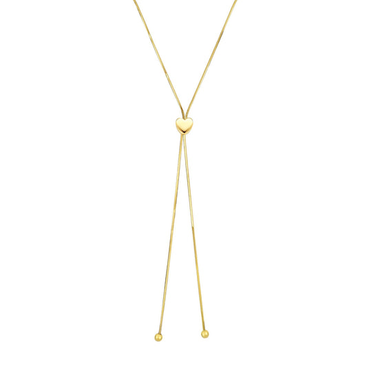 Royal Chain 14K Gold Heart Slide Friendship Necklace NCK1487