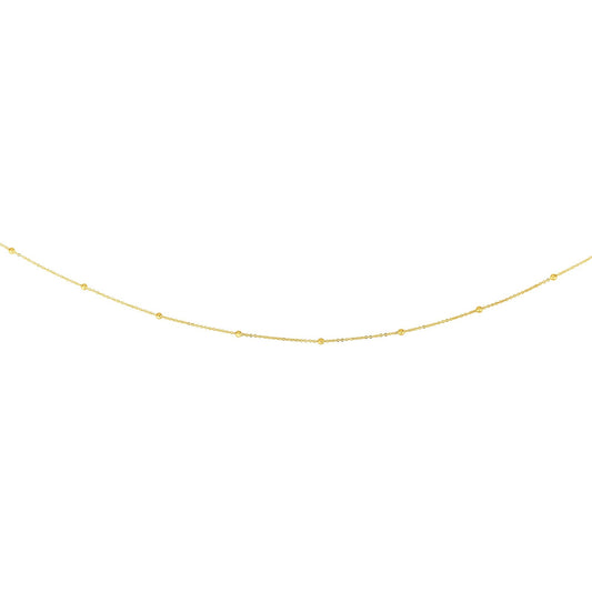 Royal Chain 14K Gold 1.8mm Polished Bead Saturn Chain NCK2780