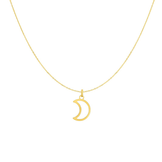 Royal Chain 14K Gold Open Moon Necklace NCK5471