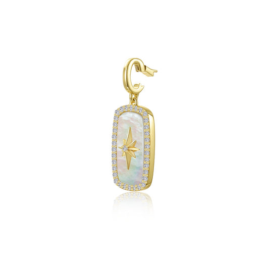 Lafonn North Star Mother-of-Pearl Pendant Charm